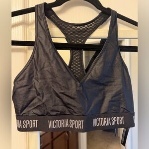 Victoria Sport Black Mesh Sports Bra